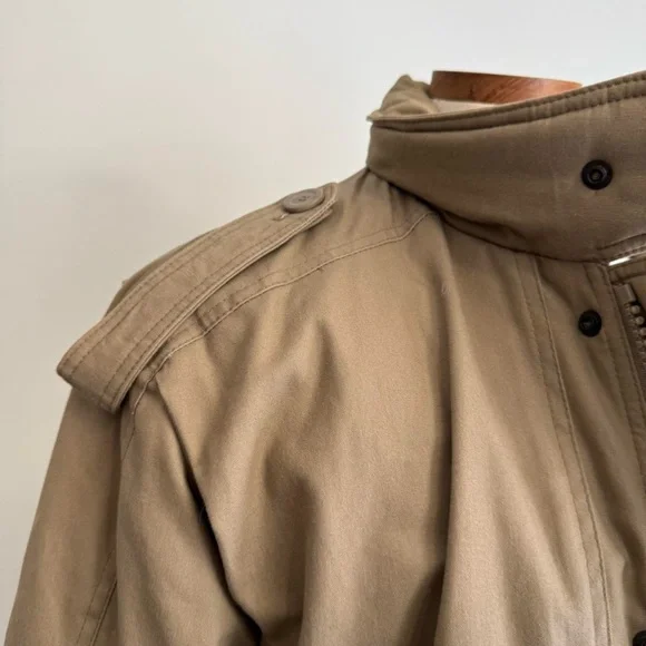 Vintage Tan Coat - Thick / Insulated Puffer Ski Snow Medium - Picture 5 of 8